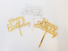 Load image into Gallery viewer, Special Extras : Happy Birthday Topper (silver)
