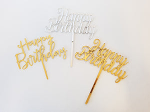 Special Extras : Happy Birthday Topper (silver)